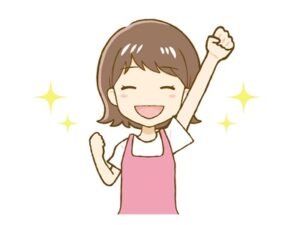 エプロン姿の女性